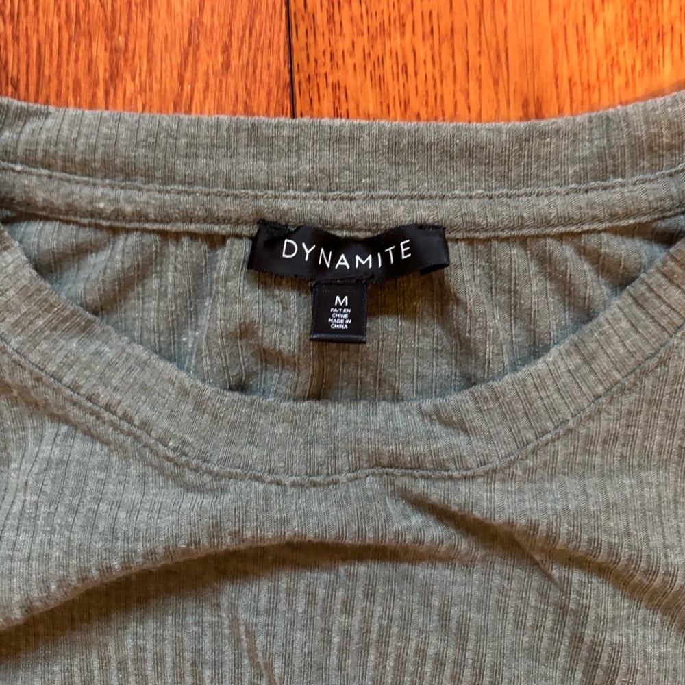 Dynamite Olive Ribbed Top - Picture 3 of 3